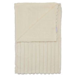 Catherine Lansfield Cosy Ribbed Faux Fur Soft 130x170 cm Blanket Throw Cream