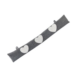 Nicola Spring Herringbone Draught Excluder - 78.5cm - Heart
