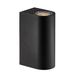 Nordlux Asbol Outdoor Wall Light Black Aluminium Sensor Intergrated LED 20,000hrs - Mains Powered, IP44 Black Black