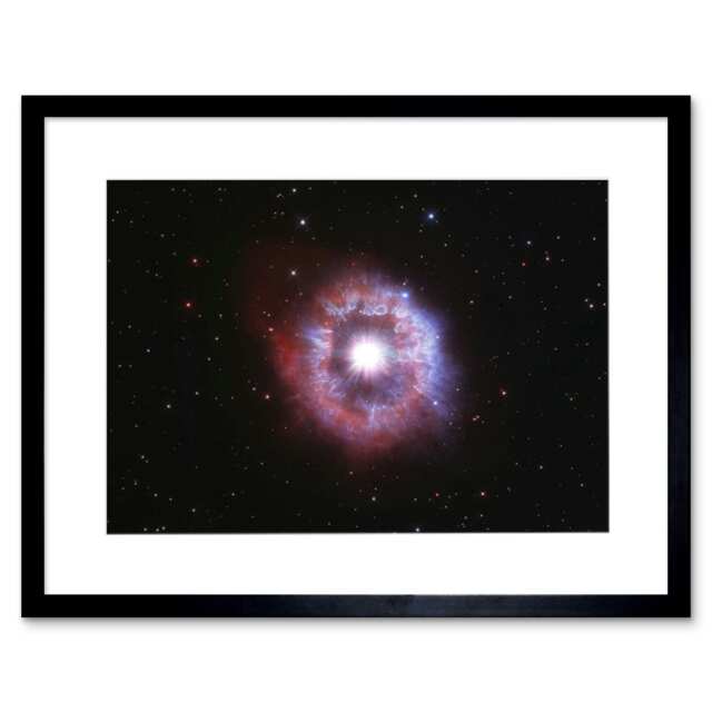 "Hubble AG Carinae Bright Luminous Variable Celebrity Star 9x7"" Black Framed Wall Art Print"