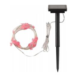 Solar Powered Pink Butterfly Firefly 30 LED String Lights LED Pink 1