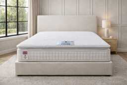 3000 Royal Pillowtop 40cm Deep Pocket Sprung Cool Blue Memory Foam Mattress