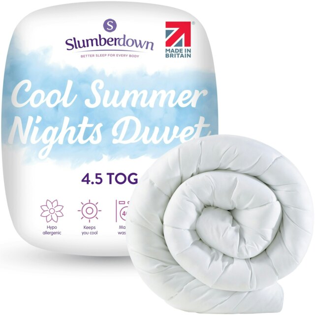Slumberdown Cool Summer Nights Duvet, 4.5 Tog, Double White