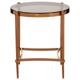 Interiors By Premier Elegant Side Table, Durable Side Table By Couch For Livingroom, Stainless Steel Small Lounge Table Brown