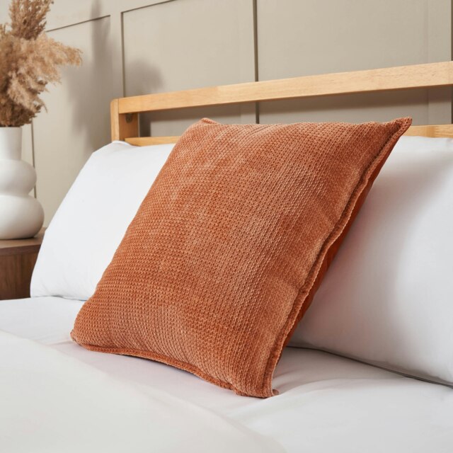 BHS Plain Cushion with Flange Edge, Terracotta