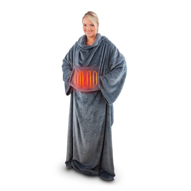 Heated Wearable Blanket 183cm x 155cm Grey