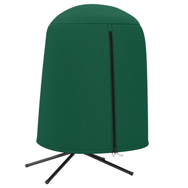 Outsunny Hanging Egg Chair Cover Garden Swing Chair Cover Waterproof, Green Black Black Φ128 x 190 cm