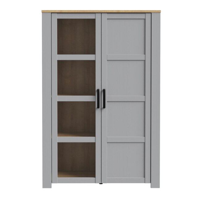 Bohol Display Cabinet inc. 2x LED Lights in Riviera Oak/Grey Oak