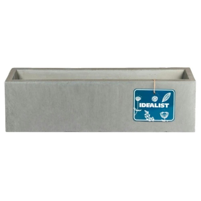 Window Box Light Concrete Grey Garden Planter L60 W17 H17.5 cm, 18 ltrs Cap.
