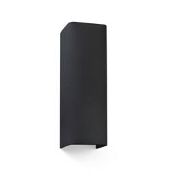 Cotton Black Square Wall Light 370x 125x 105 2x E27