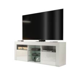 TV Unit TV Stand White Gloss Media Console Sideboard Storage Cabinet 145cm