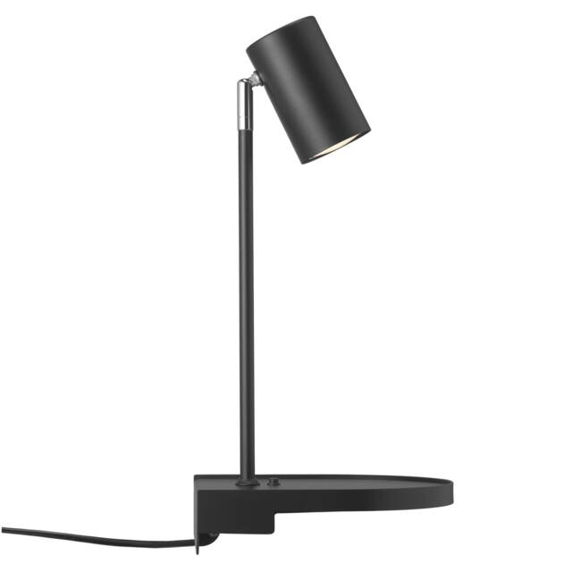 Nordlux Cody Indoor Wall Light Black Metal Sensor GU10 Shelf - Plug In or Mains Powered , IP20