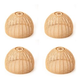 Wicker Ceiling Light Shade Pendant 29cm Brown 4 - Wicker 4 Pack 4