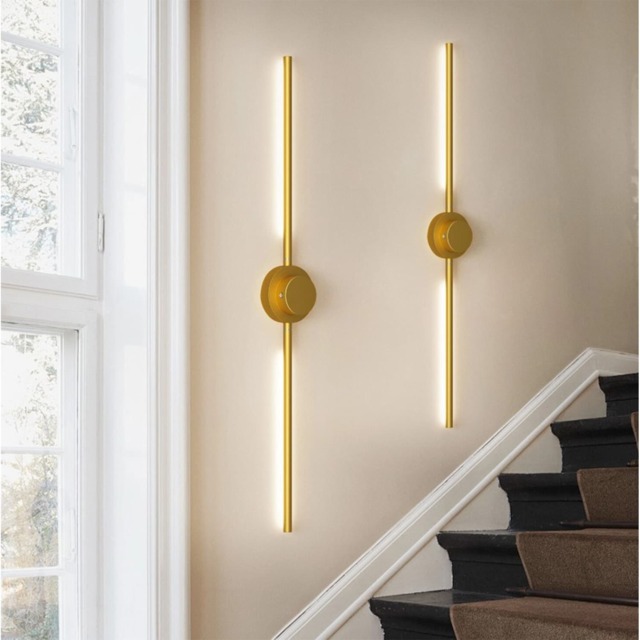 2Pack Rechargeable Wall Lights Indoor Dimmable LED Battery Wall Lights Gold 100cm
