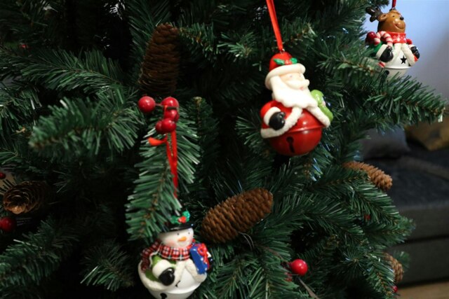 Christmas Tree Hanging Decorations with Cup Cake Candy Santa Snowman Teddy Tree Ornaments 3pc