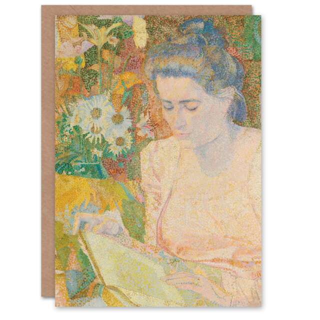 Jan Toorop Art Card Mrs Marie Jeannette Floral Portrait