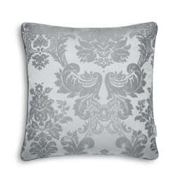 Catherine Lansfield Damask Jacquard Cushion Silver Silver Grey 43x43cm