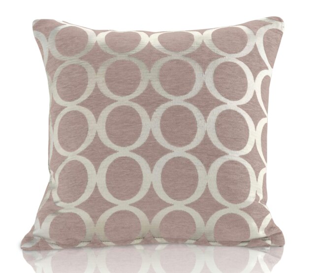 Geometric O Chenille 45cm x 45cm Blush Cushion Set of 4 Pink Cream 45cm x 45cm x 10cm 4