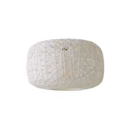 ValueLights Bjorn Doughnut White Rattan Twine Pendant Shade White