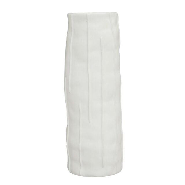 Interiors by Premier Traditional Stoneware White Large Vase, Versatile Flower Vase, Compact And Lightweight Vase For Flowers White
