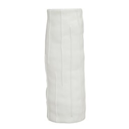 Orsina Traditional Stoneware White Large Vase, Versatile Flower Vase, Compact And Lightweight Vase For Flowers