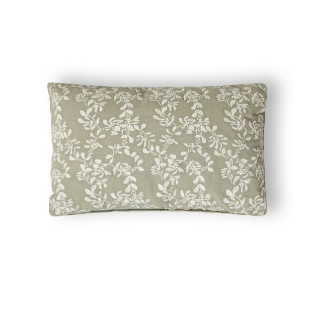 BHS Rustic Floral Cushion, Sage Multi 1