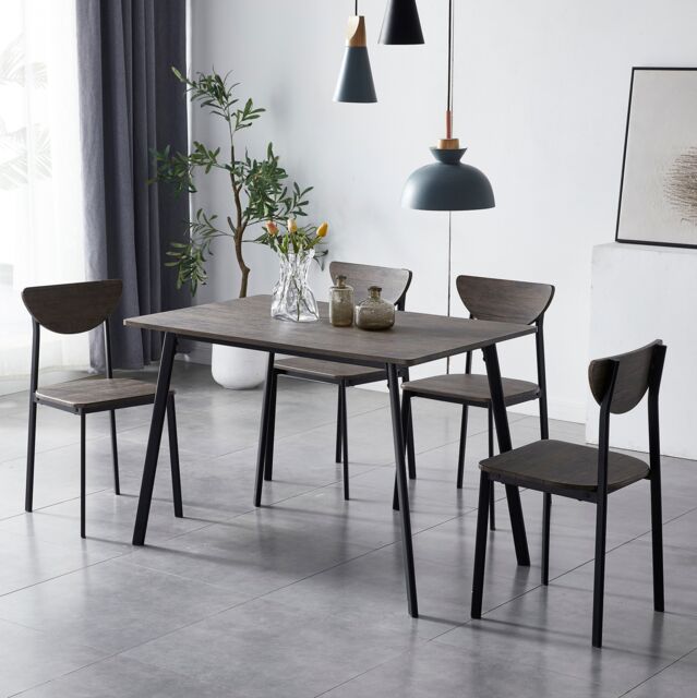 MCC Direct Dining table and 4 chairs Set with Metal frame - Blake