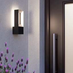 EGLO Riforano LED Black Aluminium & Plastic Outdoor Wall Light