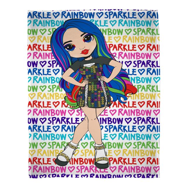 Rainbow High Fleece Blanket Multi Multicoloured 150cm x 100cm 1