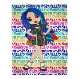 Rainbow High Fleece Blanket Multi Multicoloured 150cm x 100cm 1