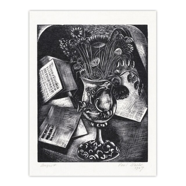Flower Bouquet Black White Still Life Nash Huge Wall Art Print 18X24 In