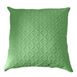 Homescapes Ultrasonic Green Quilted Embossed Cushion Cover - 80 x 80 cm Green Green 80 x 80 cm