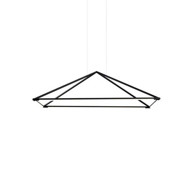 Tubs LED Decorative Ceiling Pendant Matt Black 120cm 5200lm 3000K - Special Offer