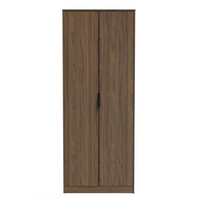 Fuji Tall Double Wardrobe in Carini Walnut (Ready Assembled) Brown Carini Walnut