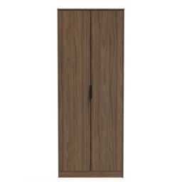 Fuji Tall Double Wardrobe in Carini Walnut (Ready Assembled) Brown Carini Walnut