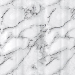 Marble Shower Curtain - White - 180x180cm White