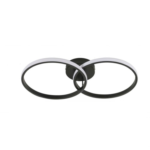 Black LED Hanging Lamp Ceiling Lamp Ring Dimmable Remote Control