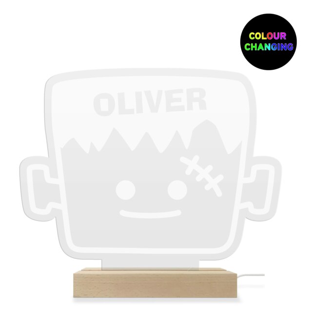 Personalised Frankenstein Wooden LED Light