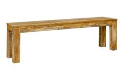 Dakota Bench Large - Mango Wood - L35 x W148 x H45 cm - Light Finish Brown
