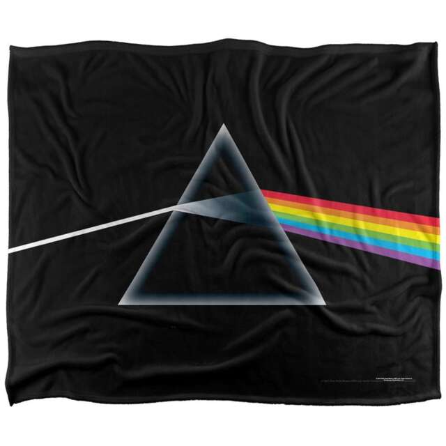 Pink Floyd Dark Side Of The Moon Silky Supersoft Blanket Black Black/Multicoloured One Size 1