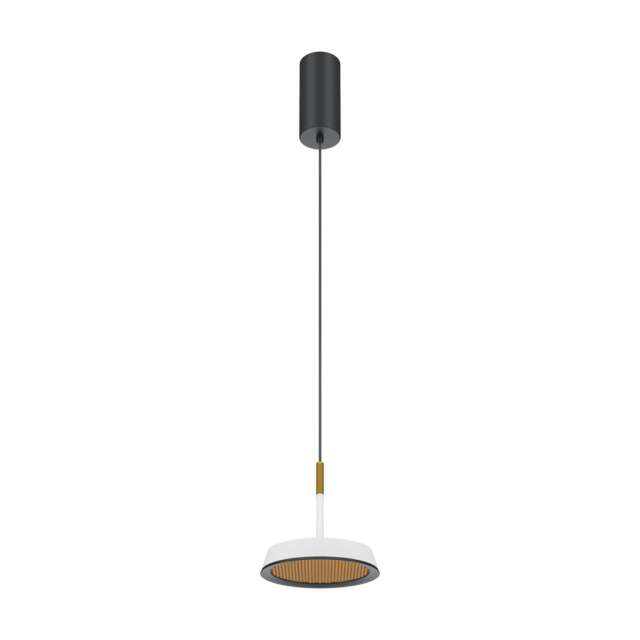 El Modern Pendant Ceiling Light Black 3000K 800lm White, Gold Shade