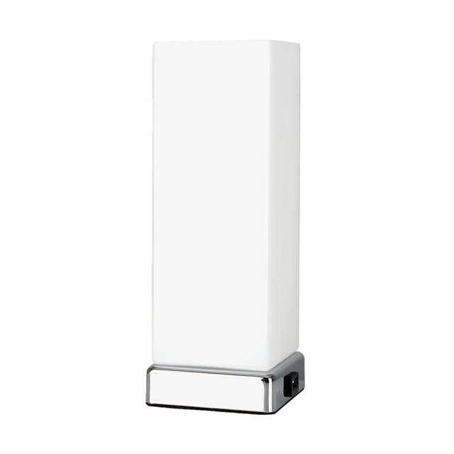 ValueLights Lazio Dimmable Polished Silver Table Lamp and Bulb