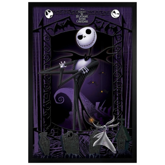 Black Wooden Framed Nightmare Before Christmas It's Jack Maxi Poster Multi