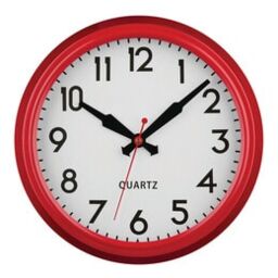 Trapani Red Metal Lined Rim Wall Clock