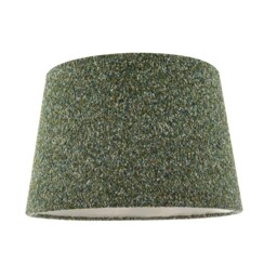 Forest and Sage Green Textured Wool Fabric Lamp Shade with Cream Inner Green Forest Green 1