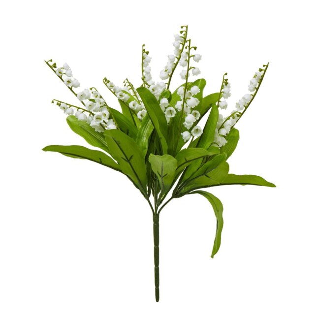 Hill Interiors Lily Of The Valley Artificial Flower - White/Green - One Size