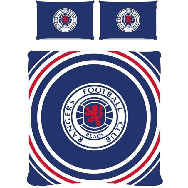 Rangers FC Reversible Pulse Duvet Cover Set - Royal Blue/White/Red - Single