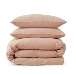 Touch Of Linen - Seashell Pink - Duvet Cover Set (Includes 2 Pillowcases - 1 For Single) Pink Seashell Pink Super King