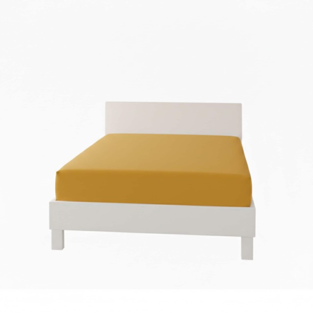 Polycotton Fitted Sheet Extra Deep 40cm Skirt Easy Care Yellow Mustard Super King
