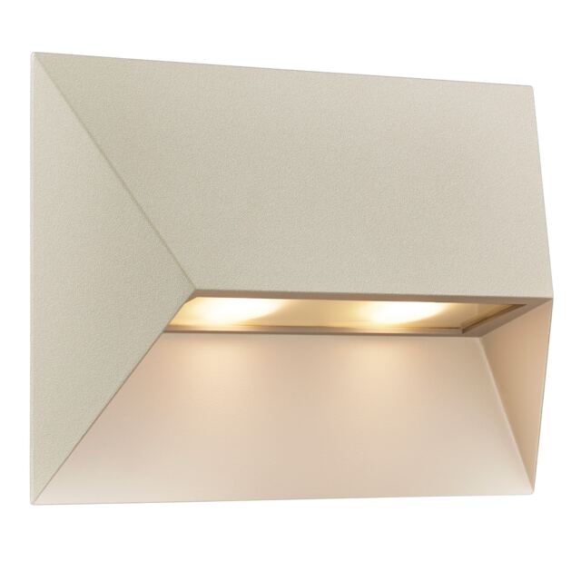 Nordlux Pontio Outdoor Wall Light Sand Aluminium Solar GU10 Sensor Weatherproof - Mains Powered, IP54 Cream Sand